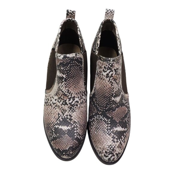 Pierre Dumas Womens Snake Print Ankle Boots Size 9 Pull On with Stretch - Picture 2 of 11